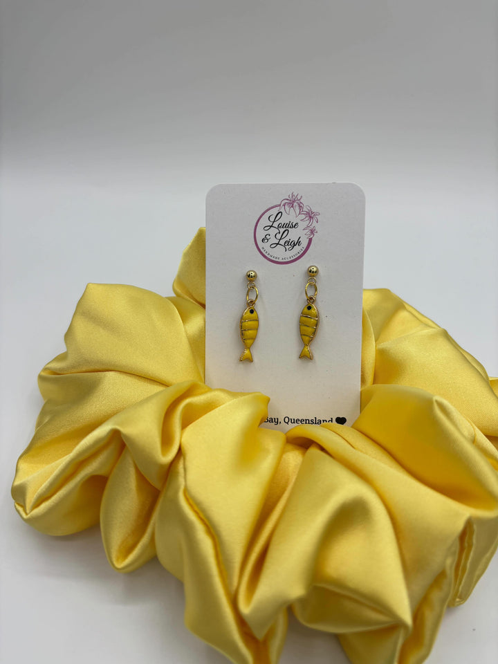 Yellow Fish - Charm Earrings