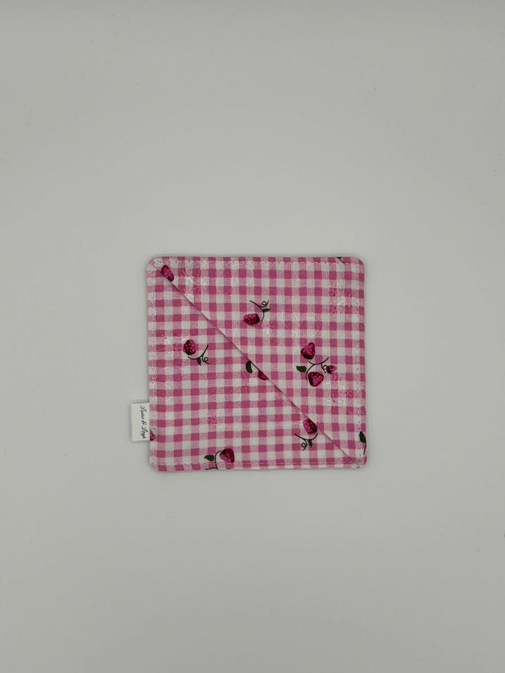 Berry Check - Corner Fabric Bookmark
