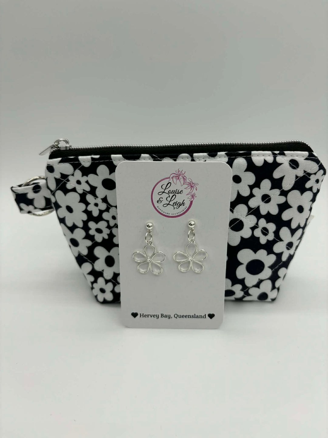 Silver Flowers - Charm Earrings