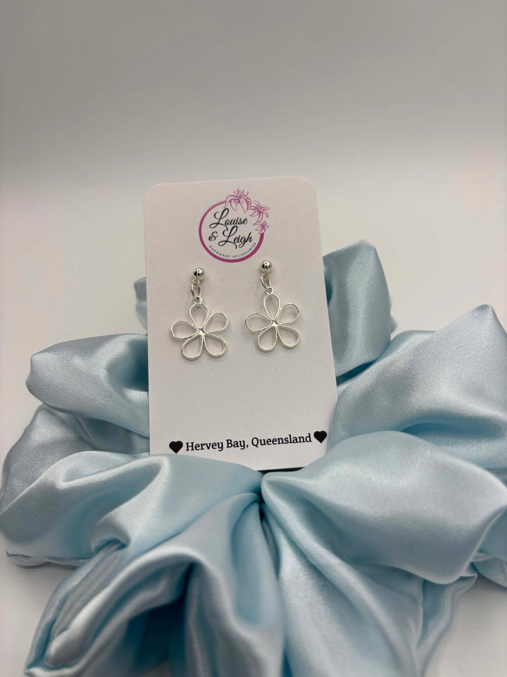 Silver Flowers - Charm Earrings