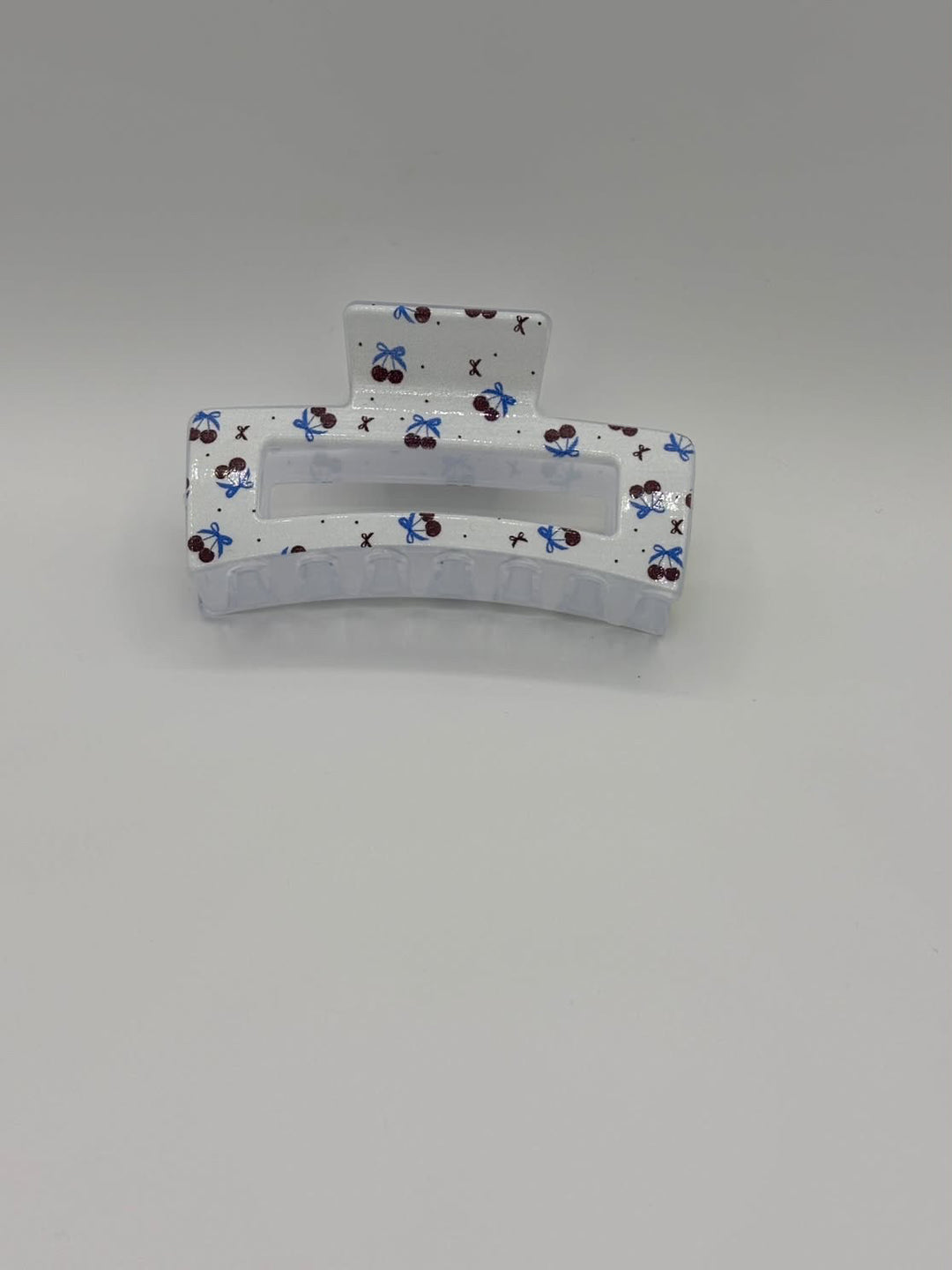 White Cherry Bow - Hair Claw
