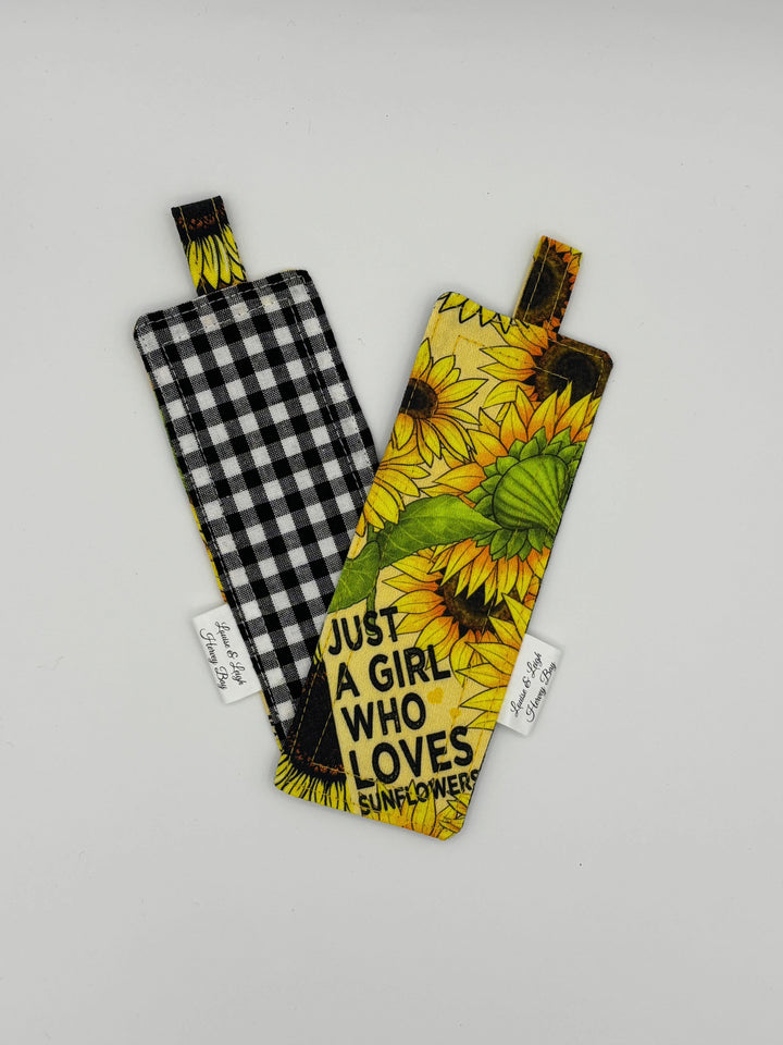 Loves Sunflowers - Fabric Bookmark