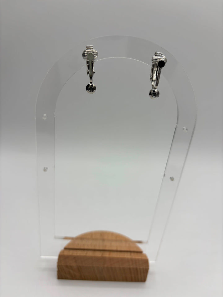 Clip on Earring Attachment - Silver Pair