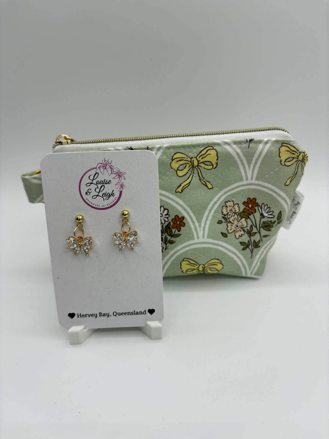 Clear Bows - Charm Earrings