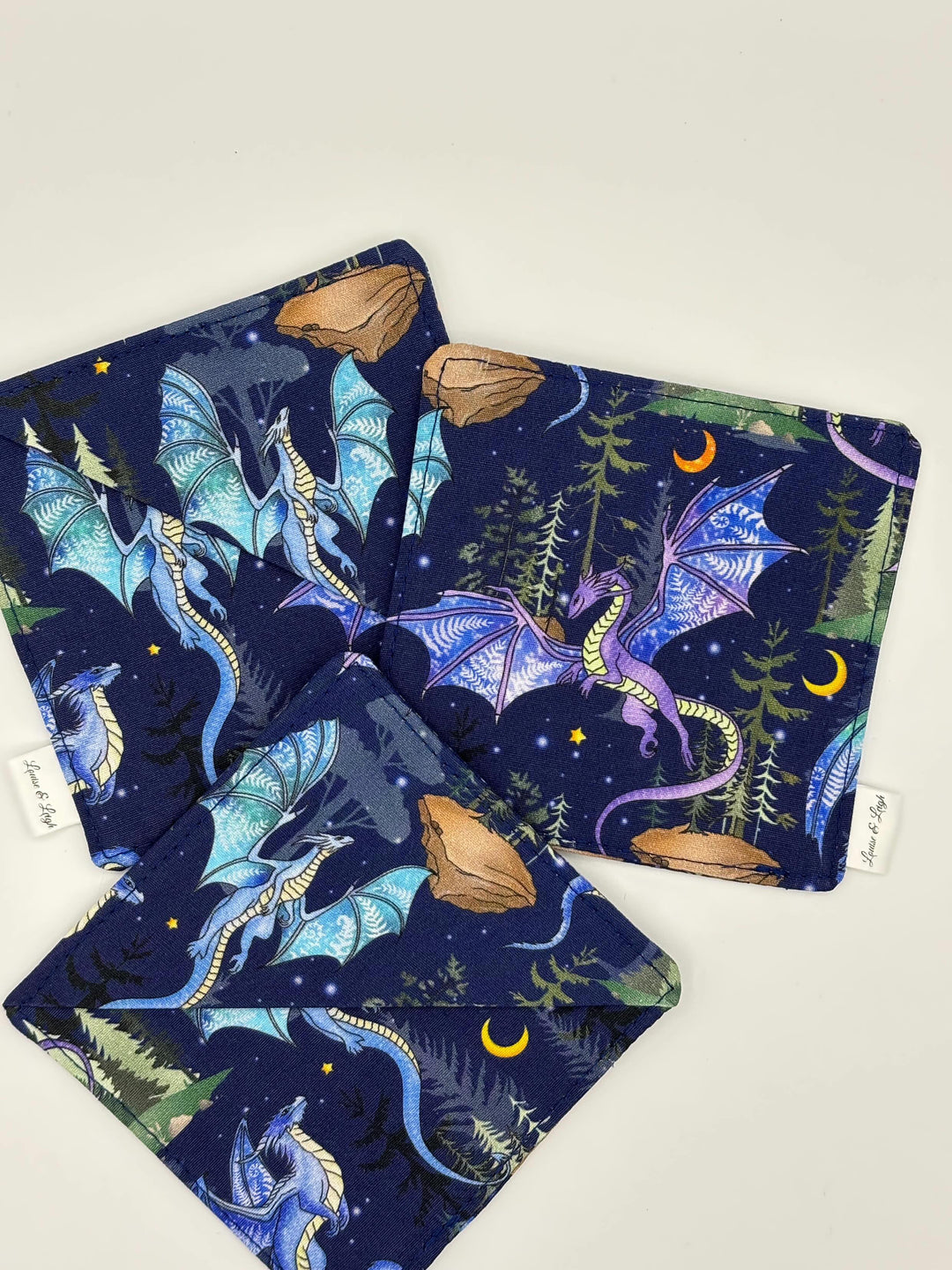 Mystic Dragons - Corner Fabric Bookmark