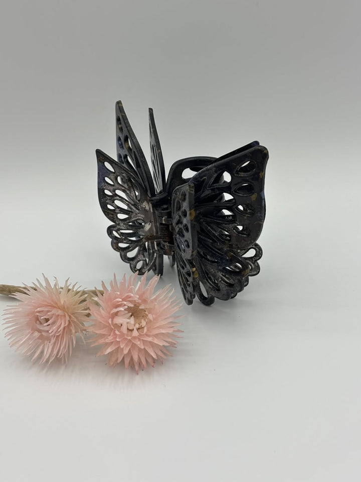 Black Glitter Butterfly - Hair Claw