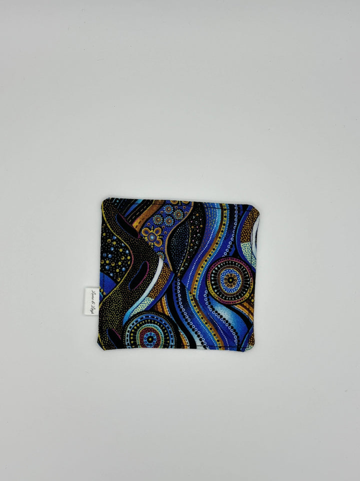 Indigenous Blue Art - Corner Fabric Bookmark