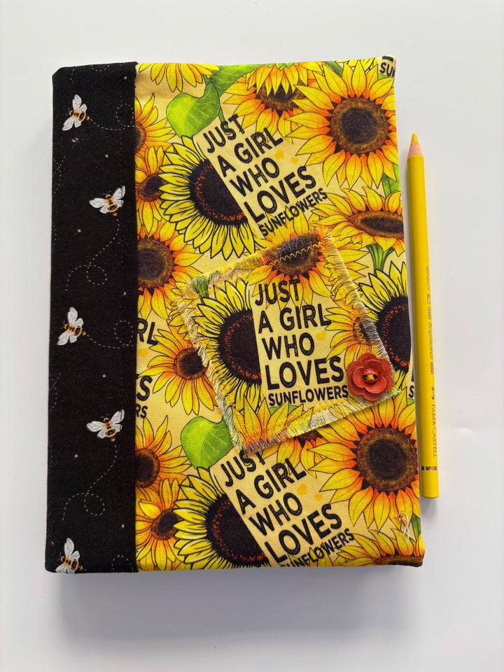 Loves Sunflowers - Fabric Notebook Cover