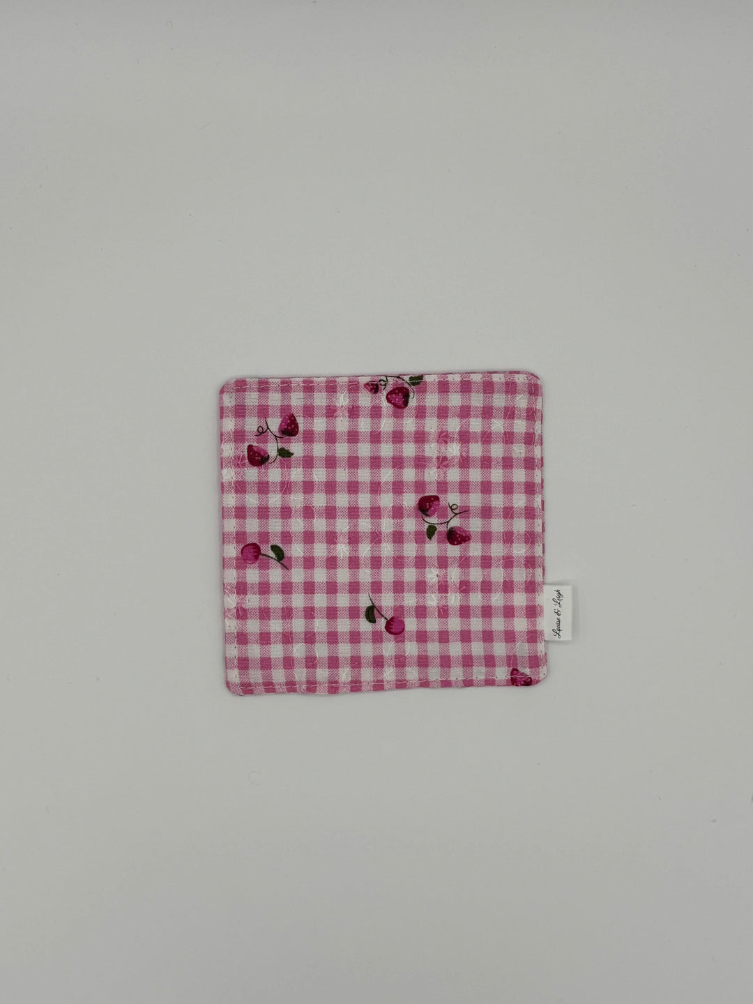 Berry Check - Corner Fabric Bookmark