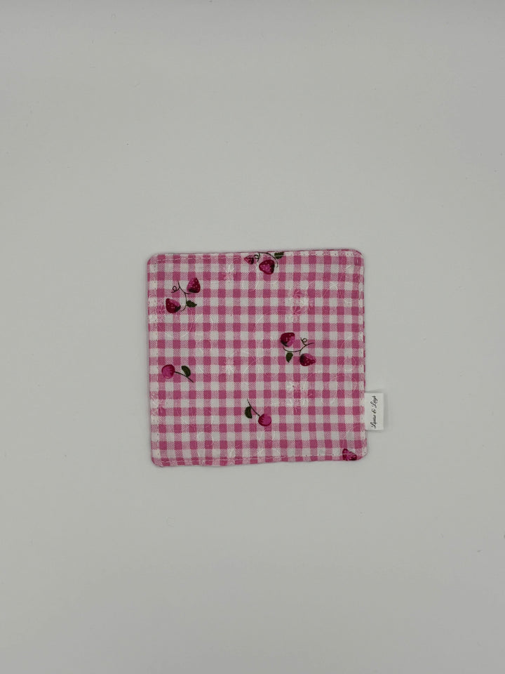 Berry Check - Corner Fabric Bookmark