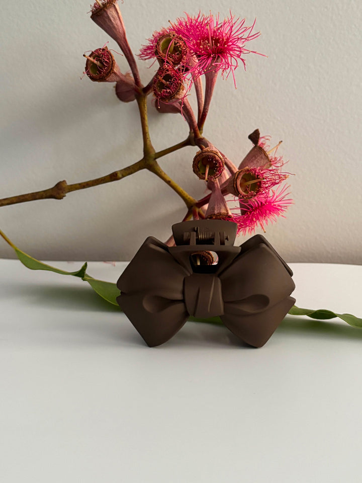 Brown Bow - Hair Claw