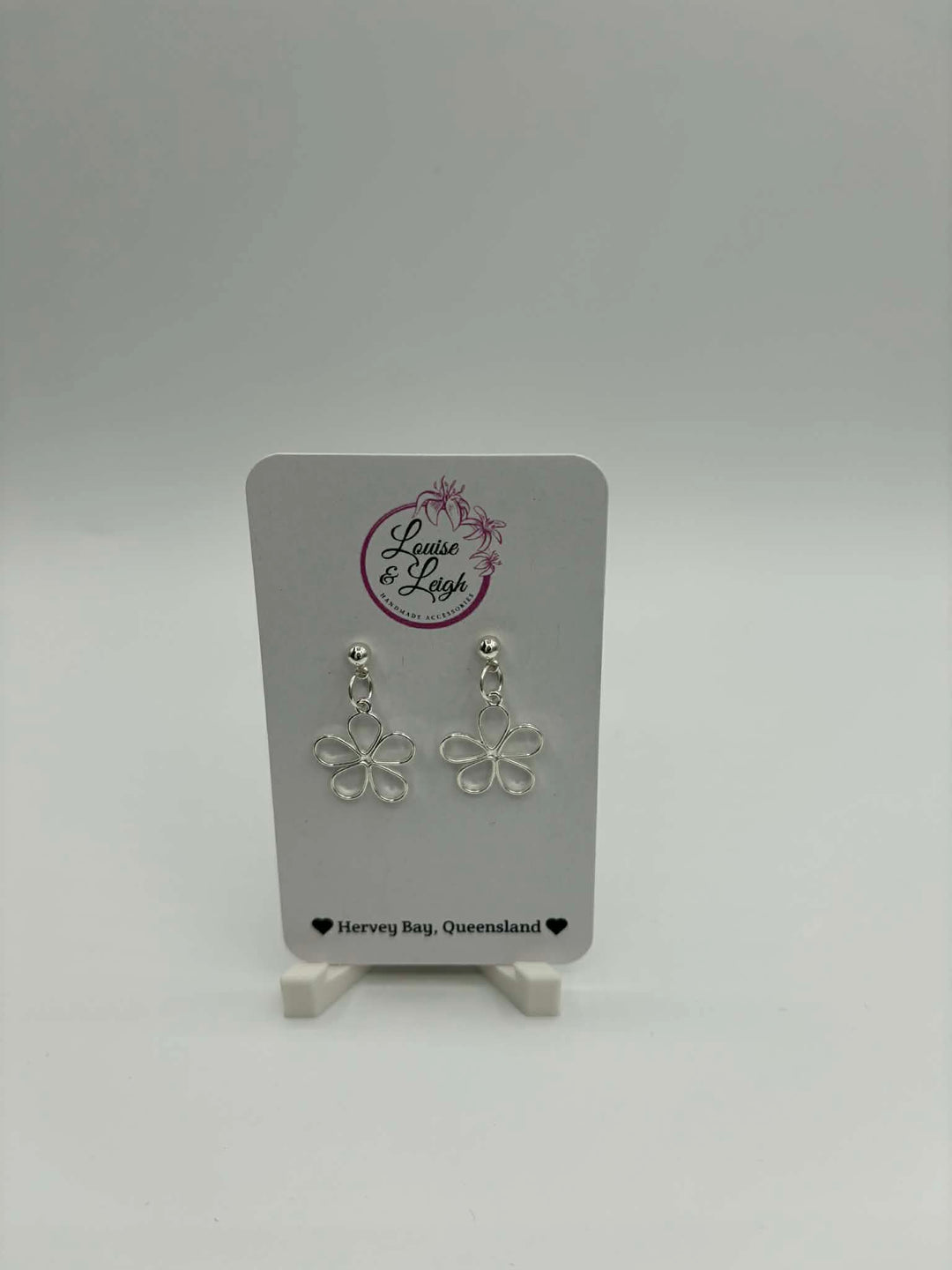 Silver Flowers - Charm Earrings