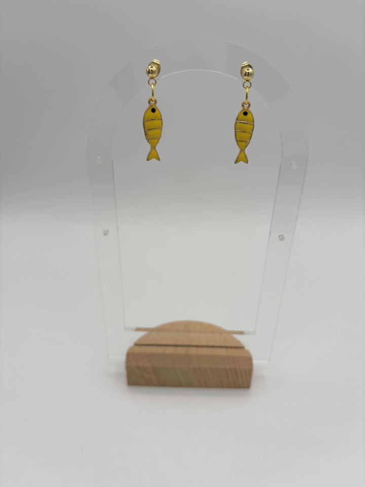 Yellow Fish - Charm Earrings