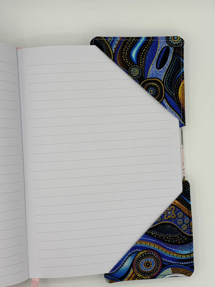 Indigenous Blue Art - Corner Fabric Bookmark