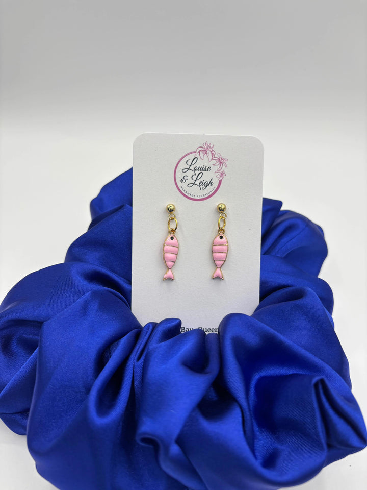 Pink Fish - Charm Earrings