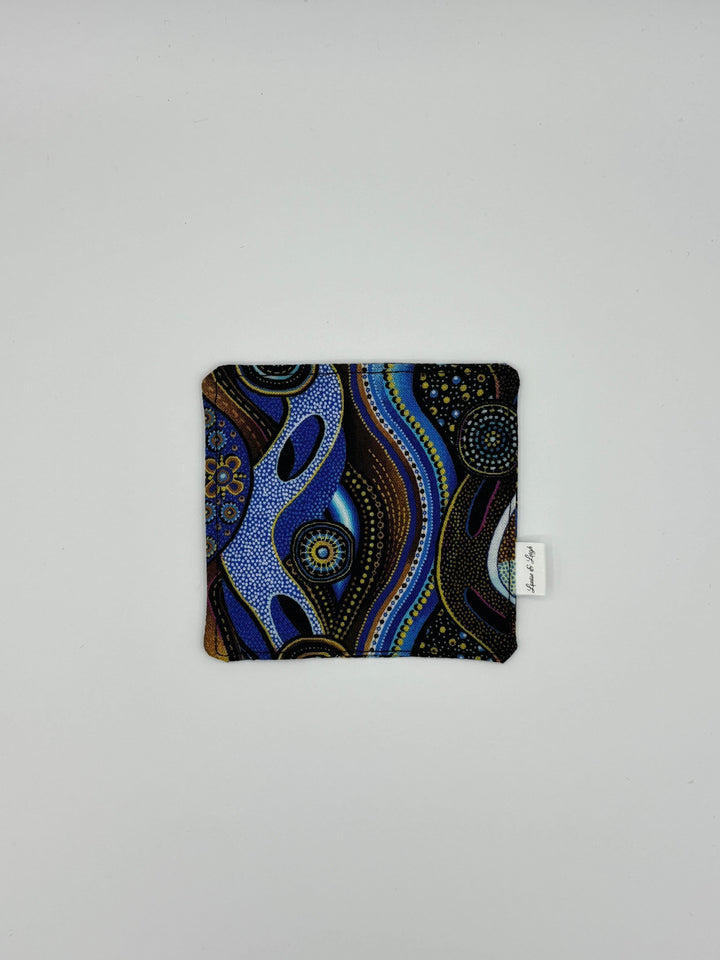 Indigenous Blue Art - Corner Fabric Bookmark