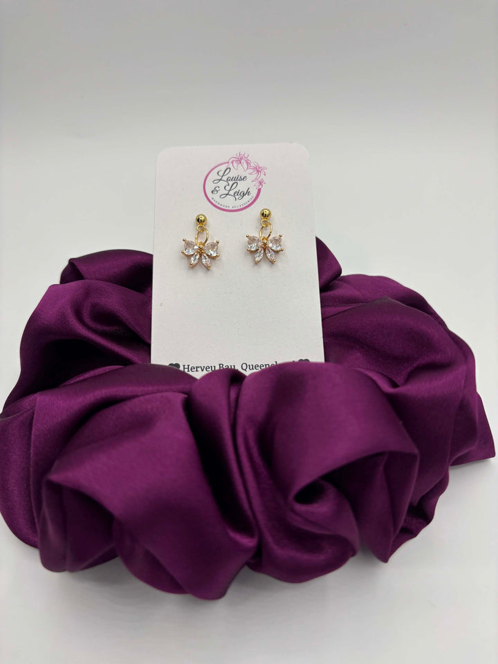 Clear Bows - Charm Earrings